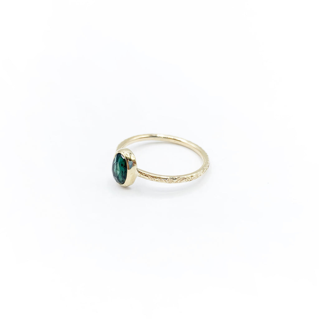 Icy Green Tourmaline on a Circlet of Gold