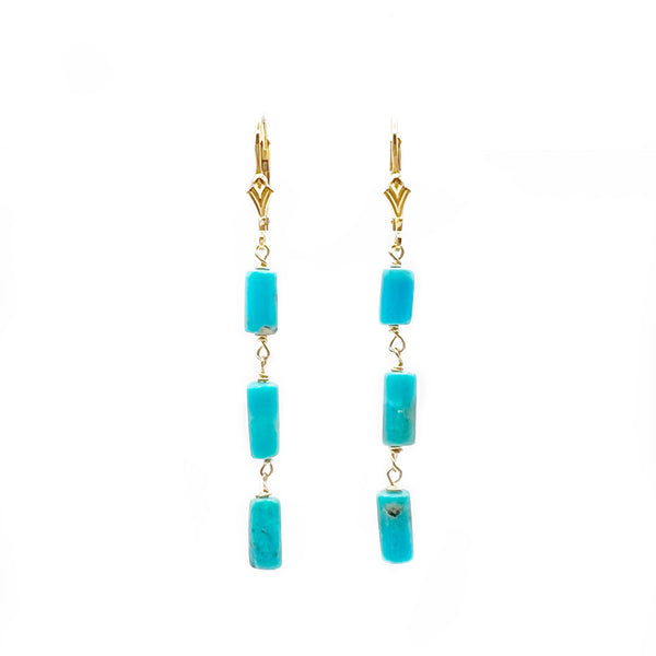 Turquoise Tubes Earrings