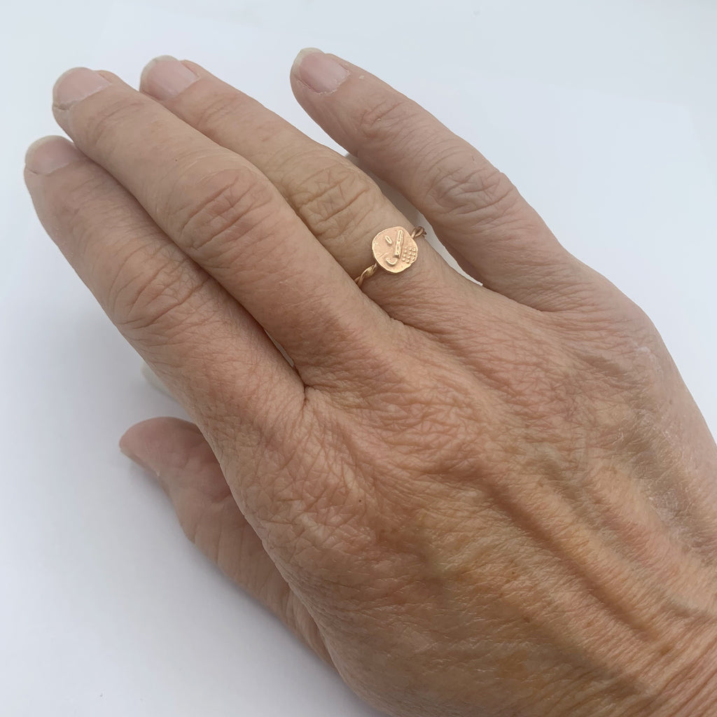 Ancient Coin Stamp Ring