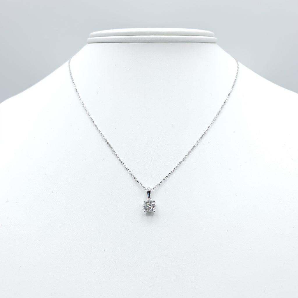 Classic Diamond Necklace set in White Gold