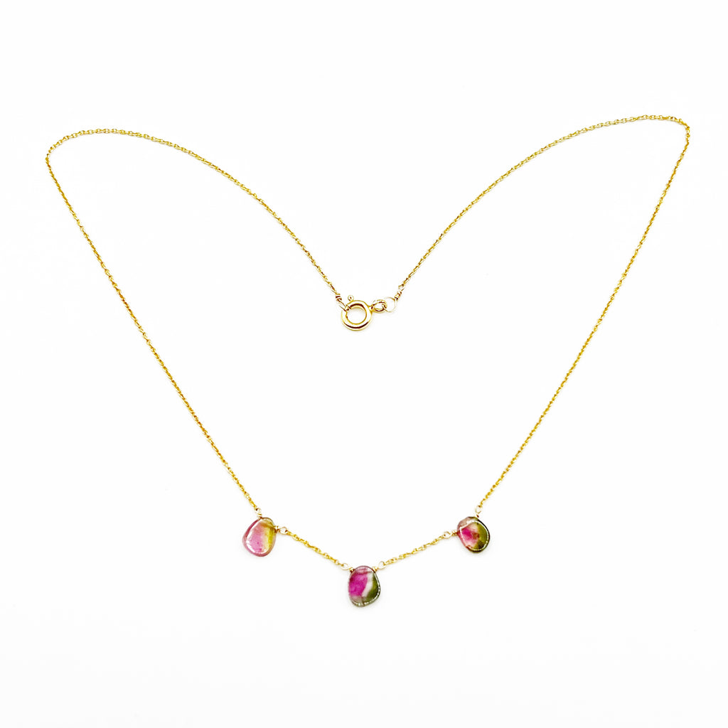 Triple Watermelon Slice Necklace