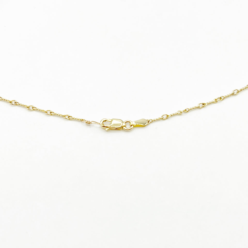 Forest Green Tourmalines on a Golden Chain