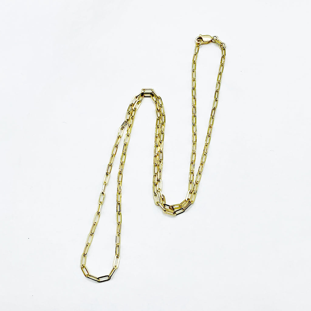 Small Link 14 Karat Gold Fancy Link Chain