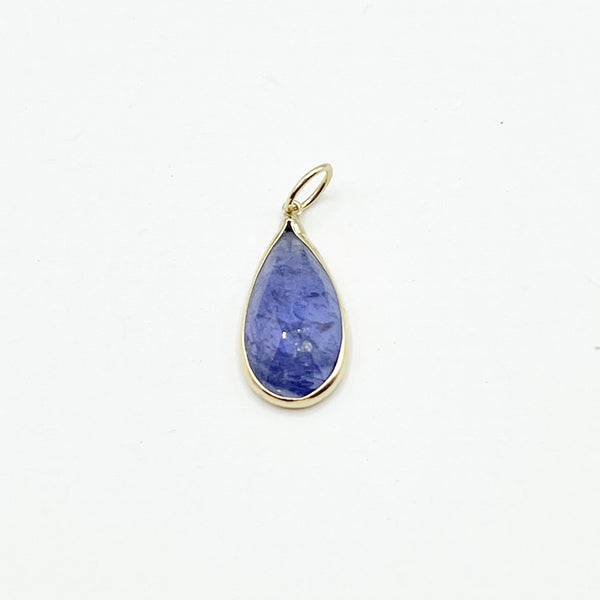 Teardrop Tanzanite with Gold