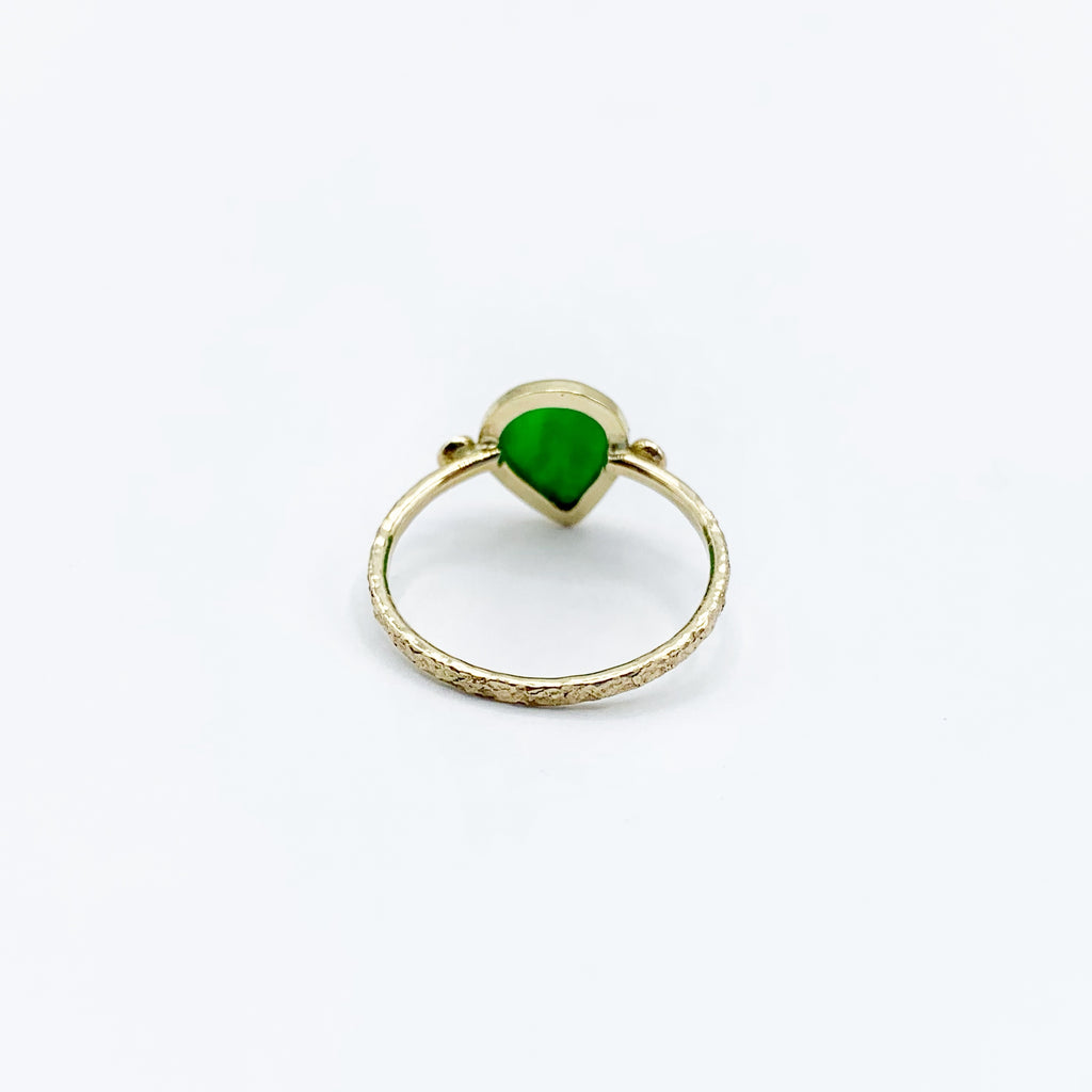 Brilliant Green Jade with Teensy Diamonds
