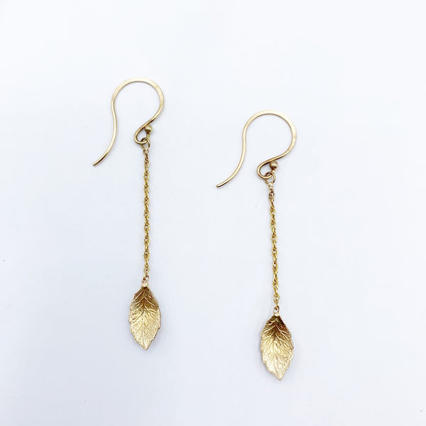 Delicate Golden Leaves Earrings
