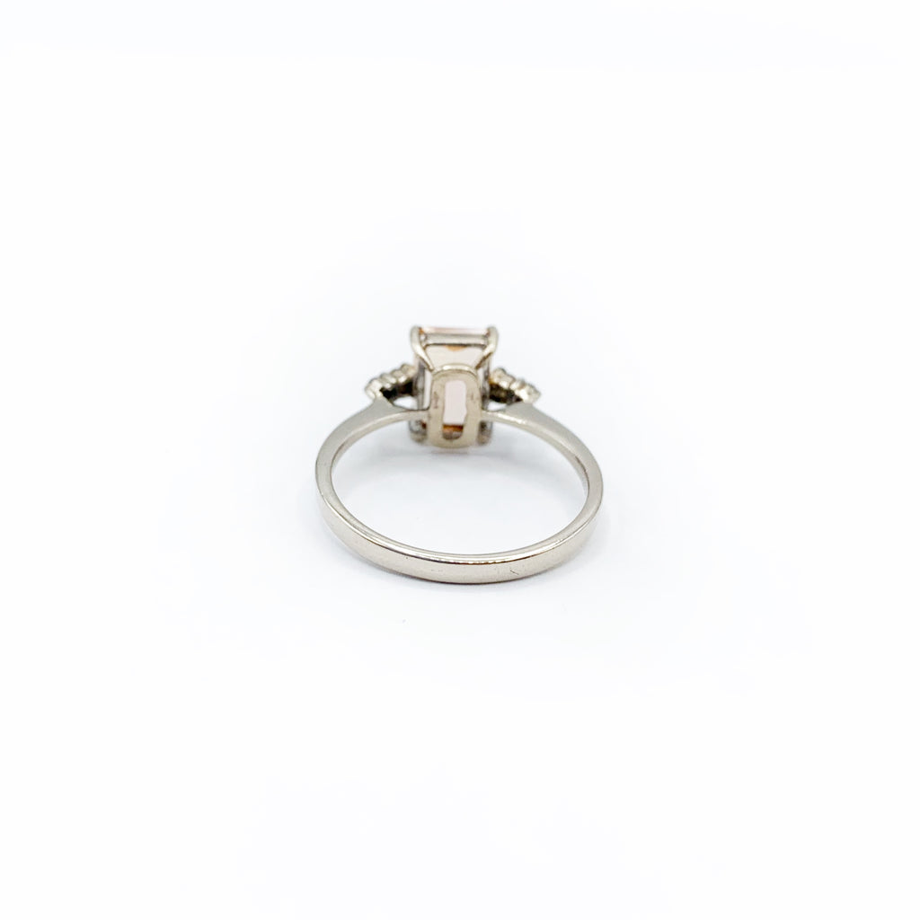 Lovely Pink Topaz with Diamonds