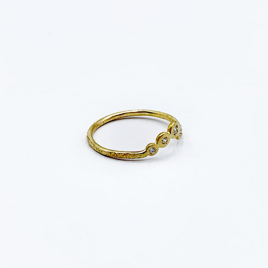 Golden Diamond Diadem Ring