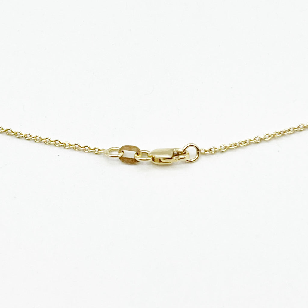 Delicate Bezel Set Moonstones on a Golden Chain