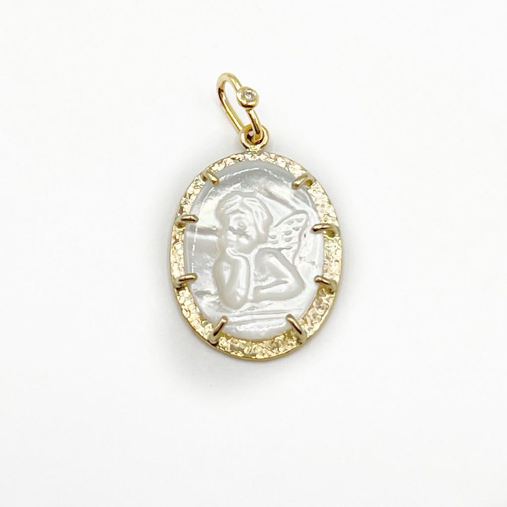 Pearly Angel of Light Captured in Gold