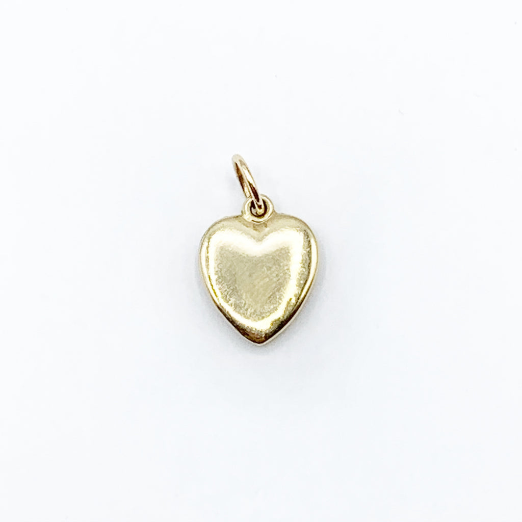 Engraved Golden Heart Inspired by Victorian Times