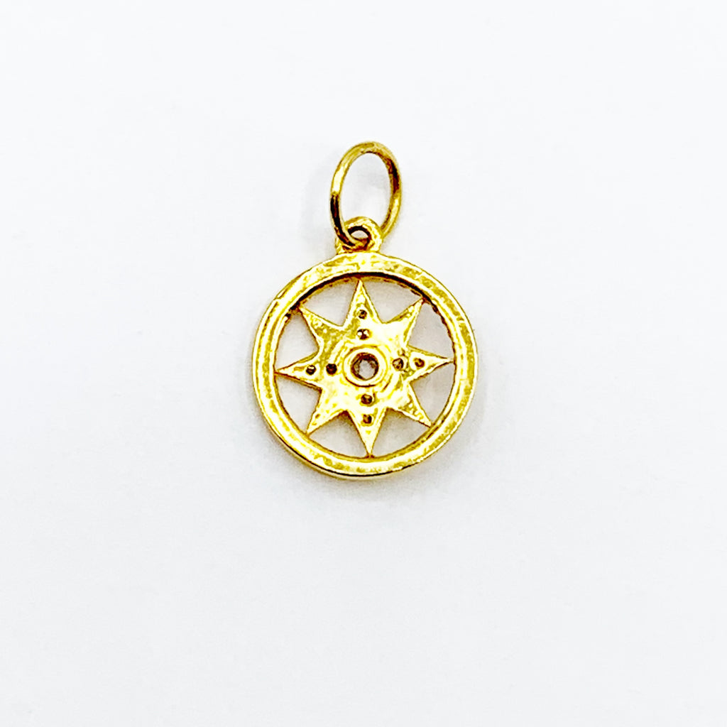Nautical Pendant with a Center Diamond