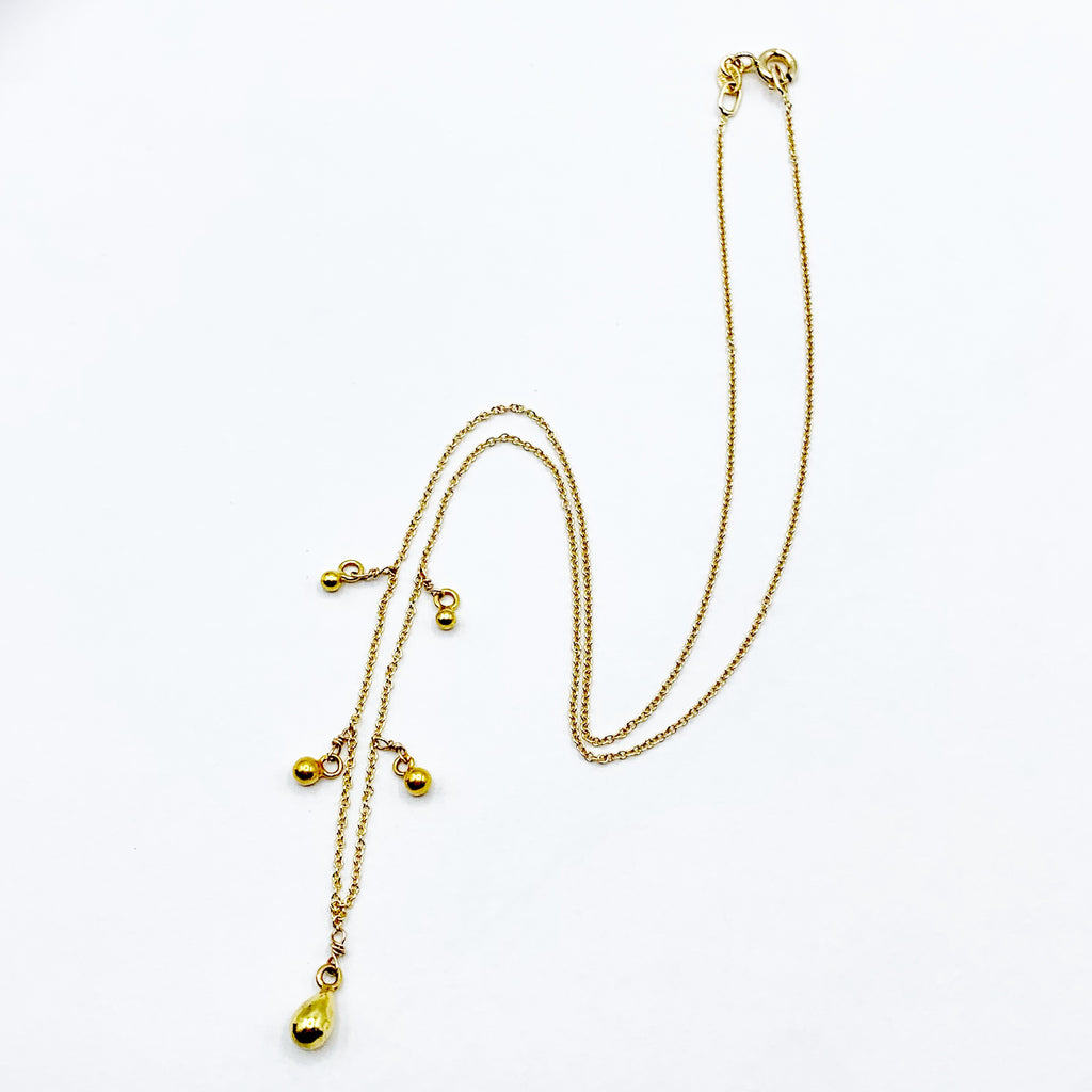 Bright Gold Dewdrops on a Golden Chain