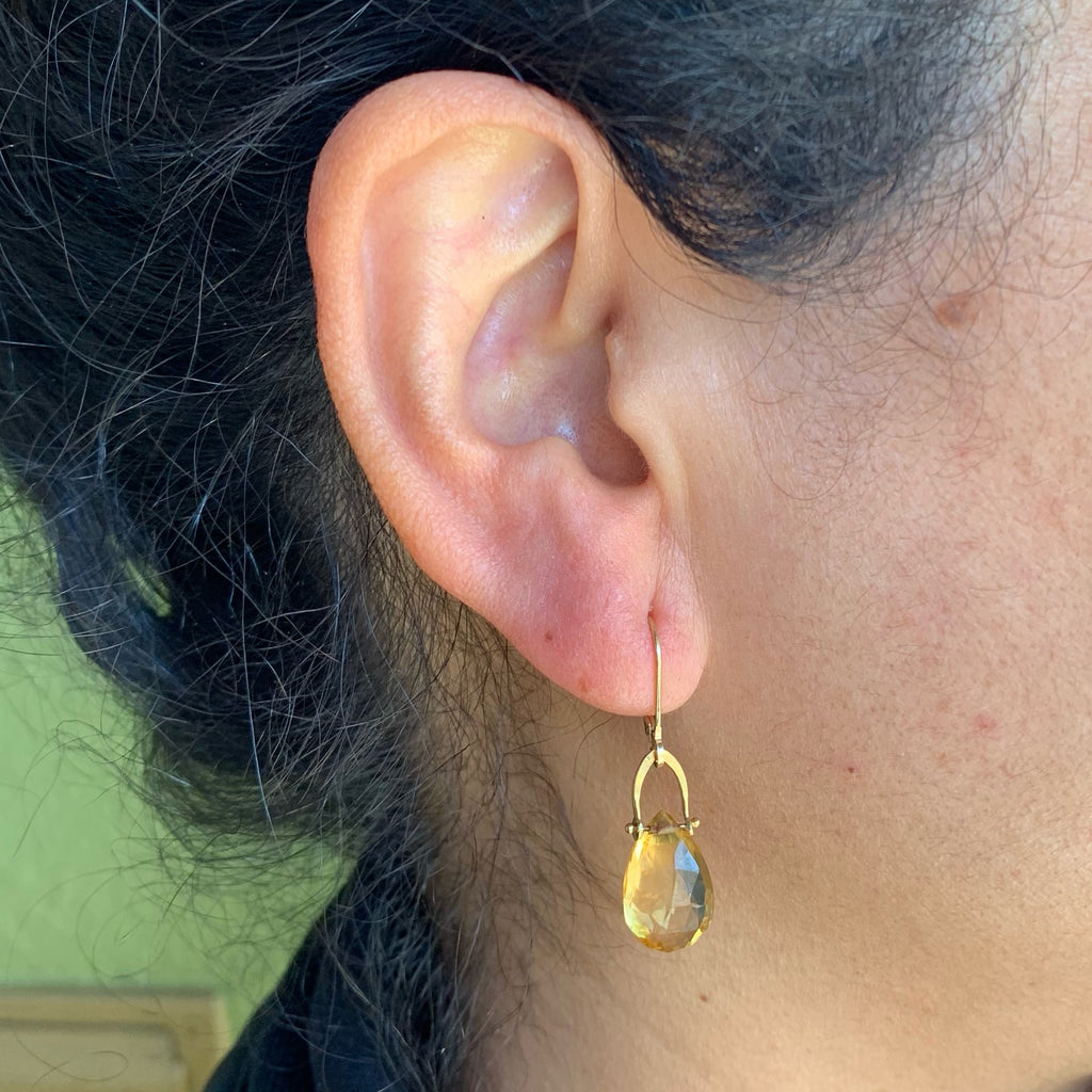 Sunny Citrine Teardrops