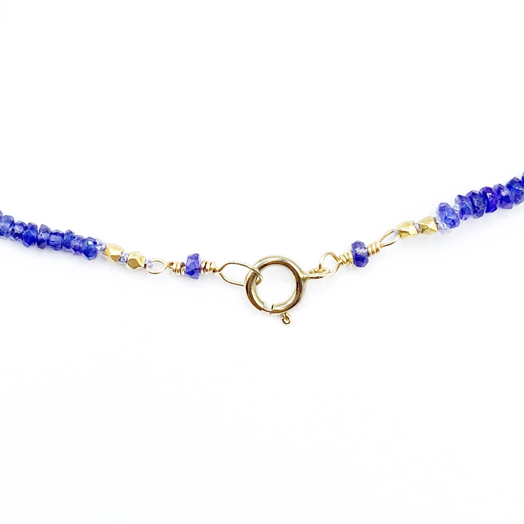 Dazzling Natural Tanzanite Beaded Necklace