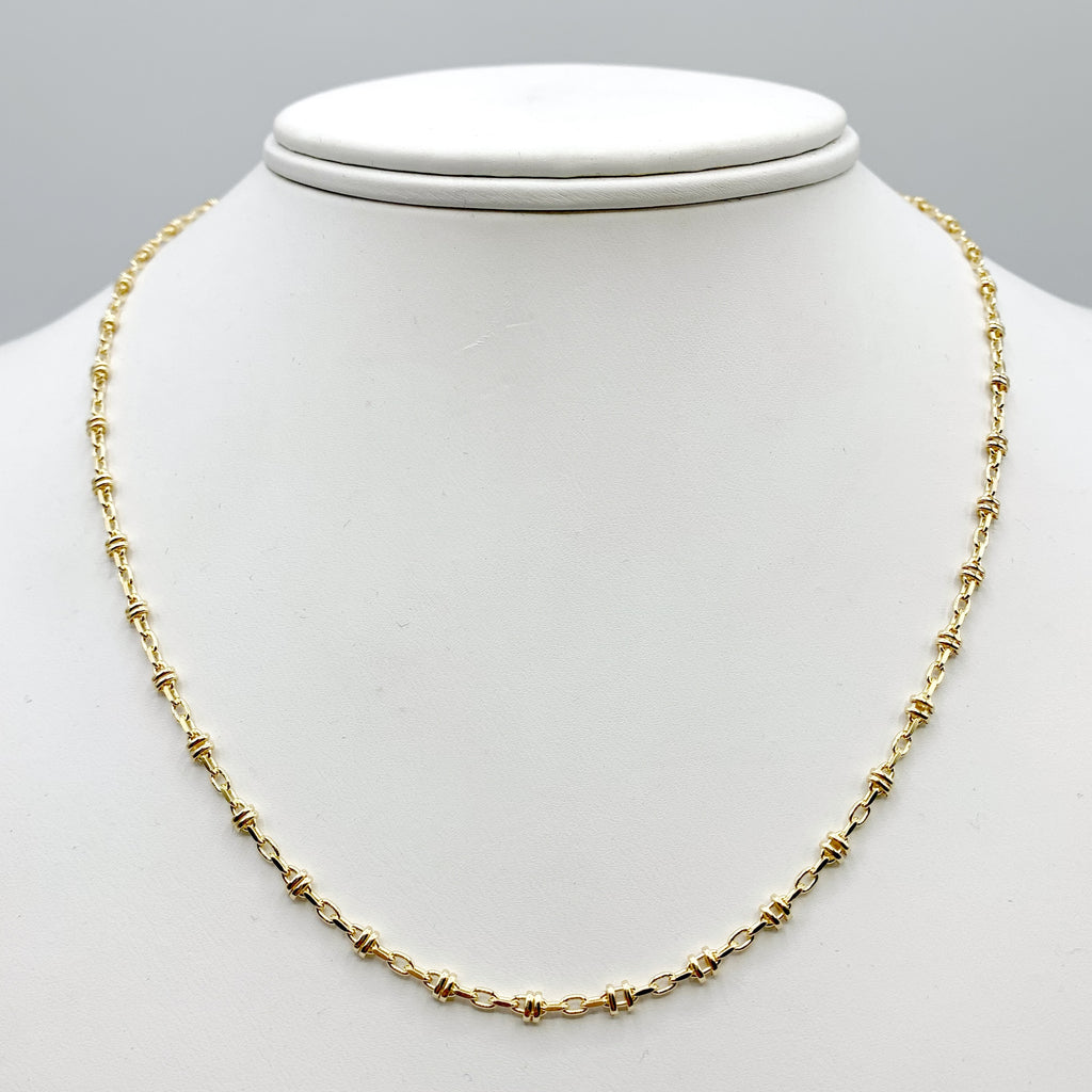 14 Karat Yellow Gold Wrapped Link Chain 18”