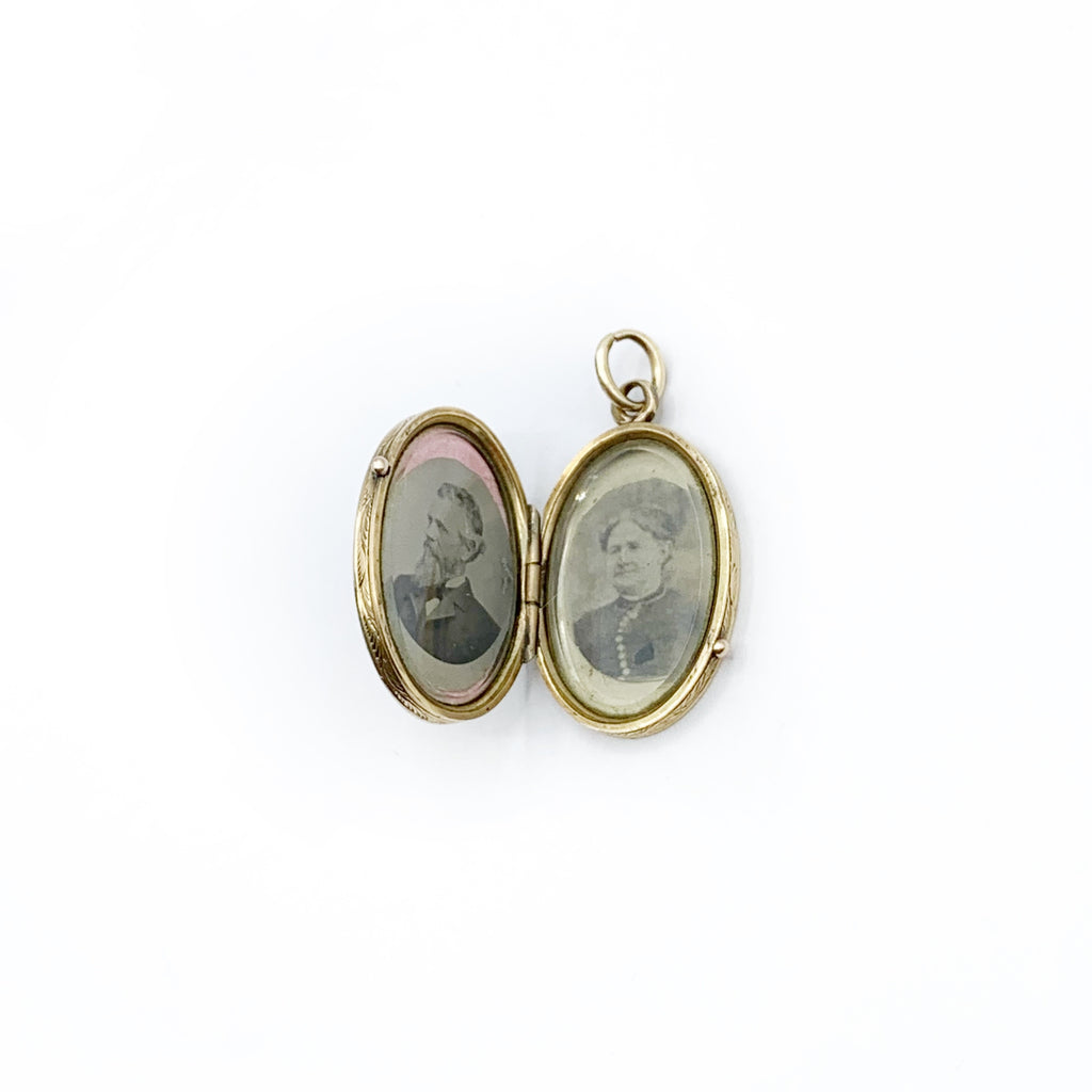 Golden Flowery Locket