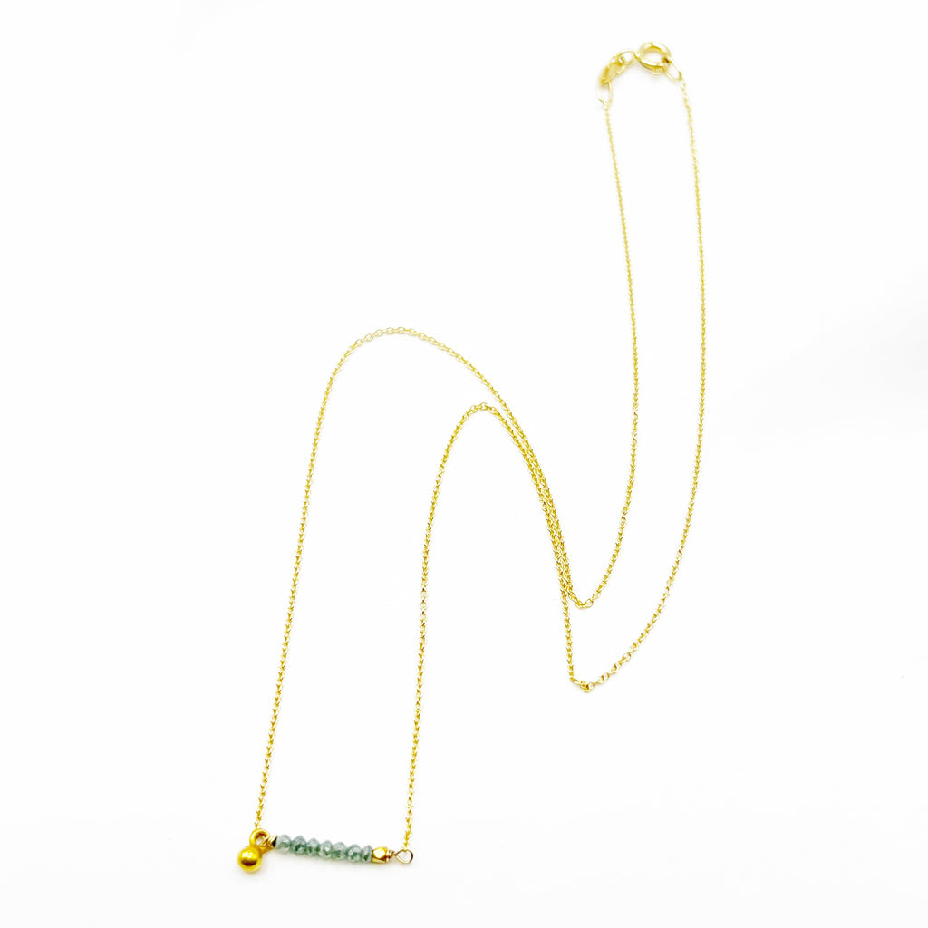 Blue Diamond Bar Necklace