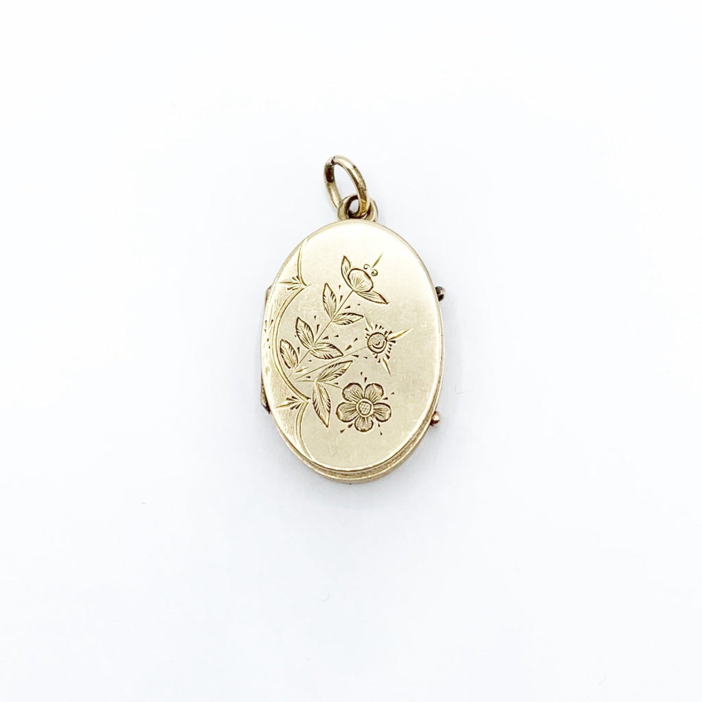Golden Flowery Locket