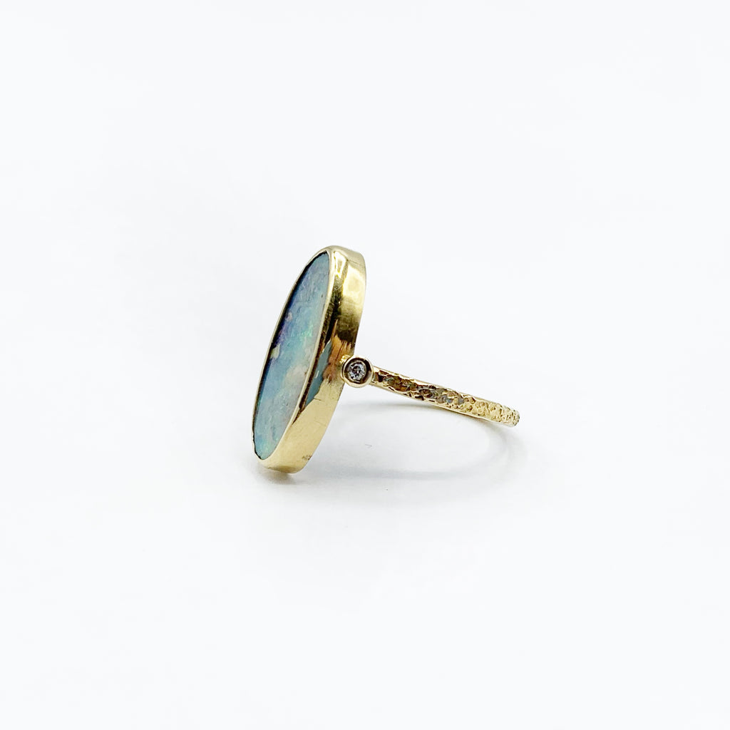 Ocean of Opal with Tiny Diamond Stones
