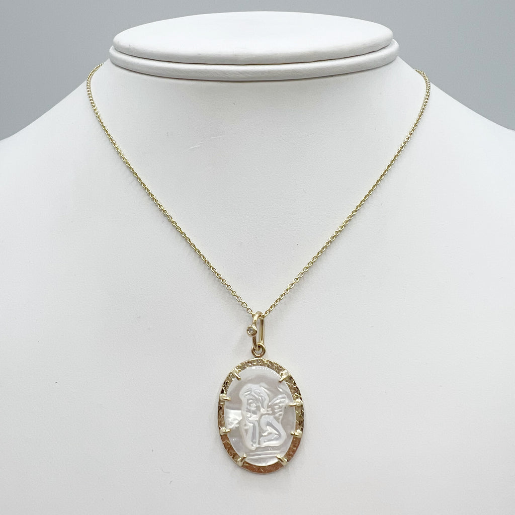 Pearly Angel of Light Captured in Gold