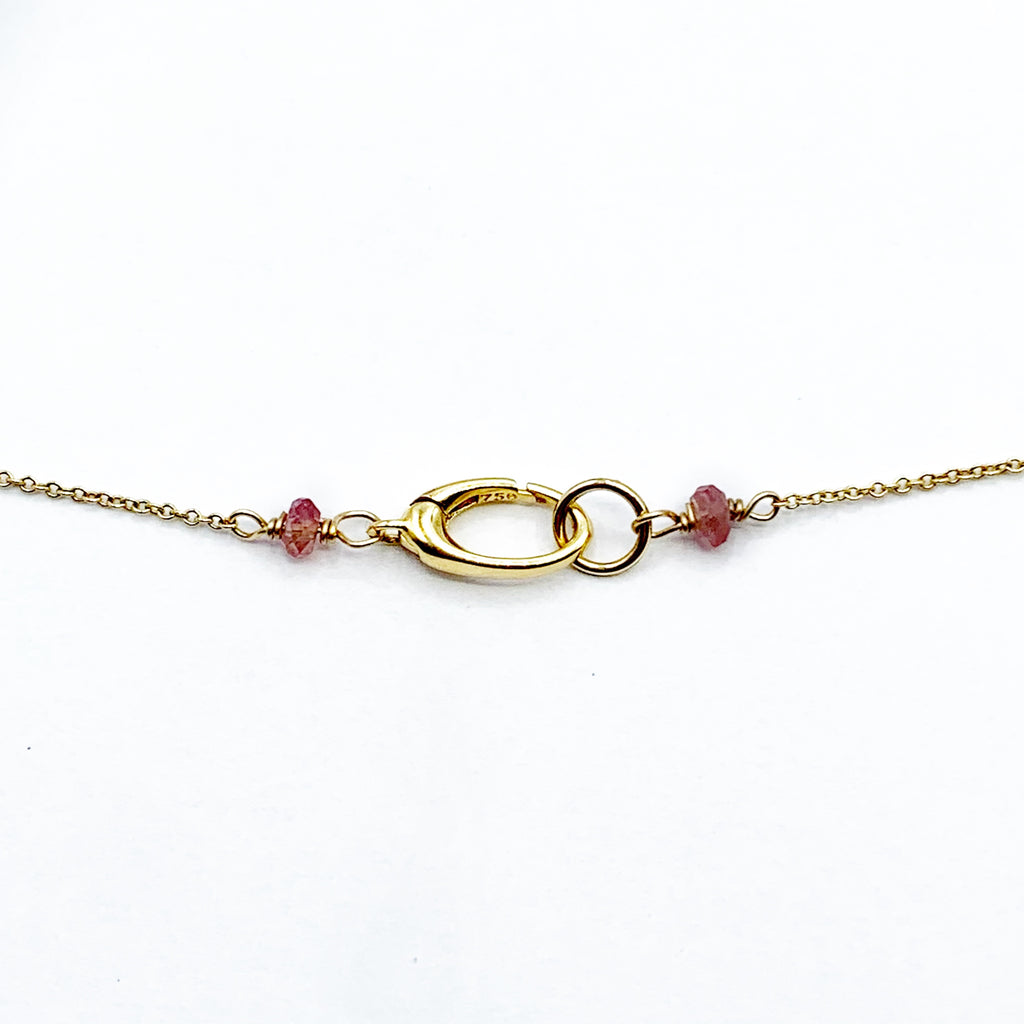 Multi-colored Tourmaline Beaded14 Karat Yellow Gold Necklace