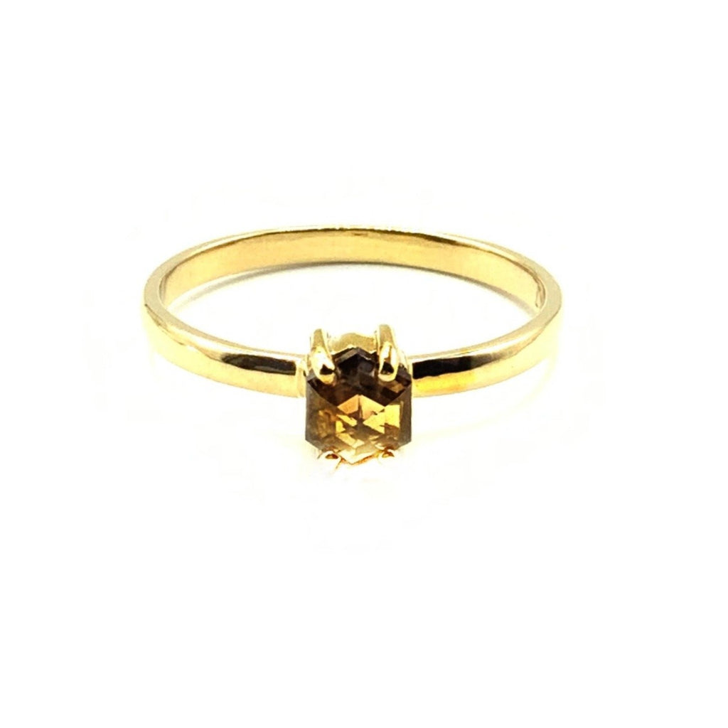 Rose Cut Diamond Ring in 14 karat gold