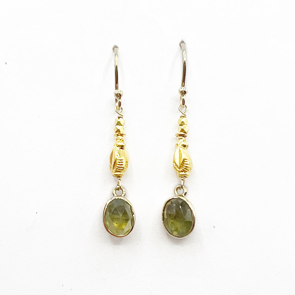 Summer Gold and Green Dangles