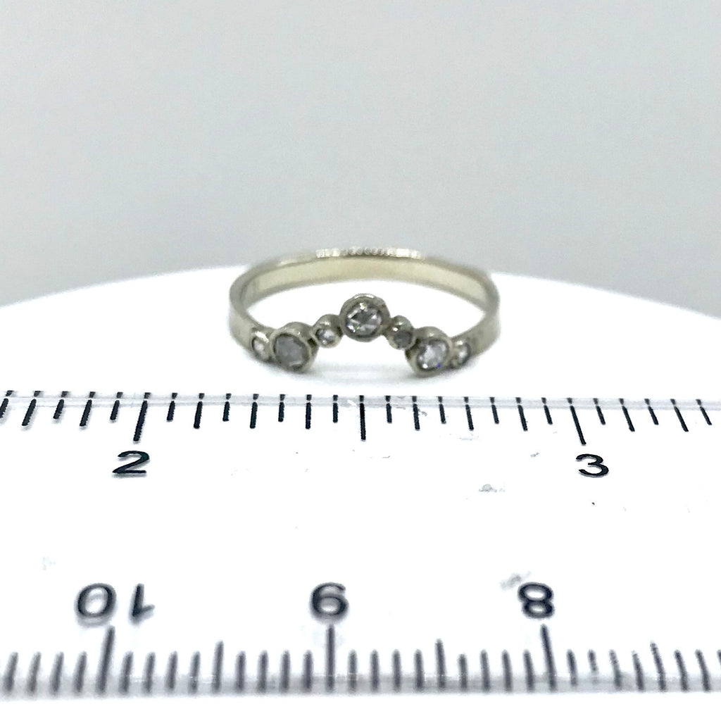 Diamond White Gold Arch Band