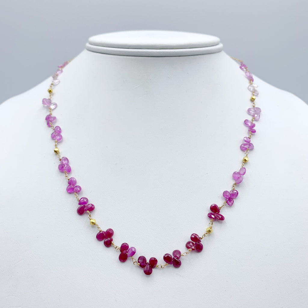 Flowery Rubies on a Golden Chain