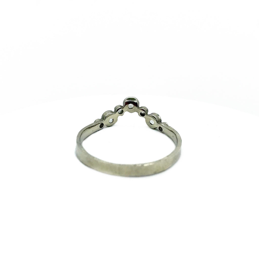 Diamond White Gold Arch Band