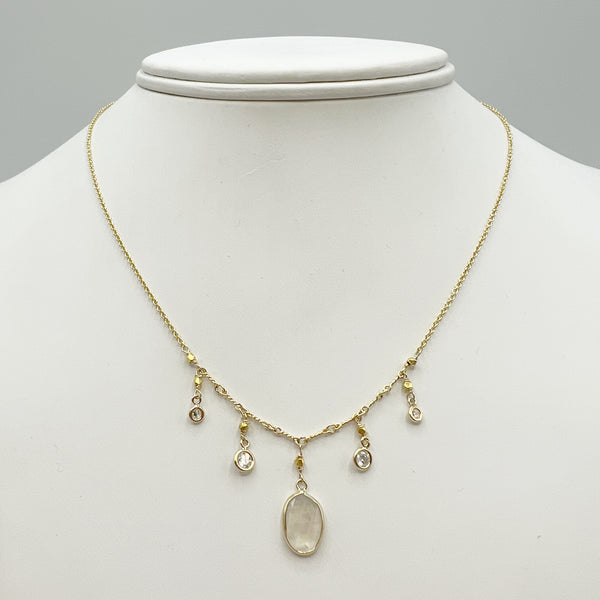 Moonstones and Diamonds Suspended on a Golden Chain