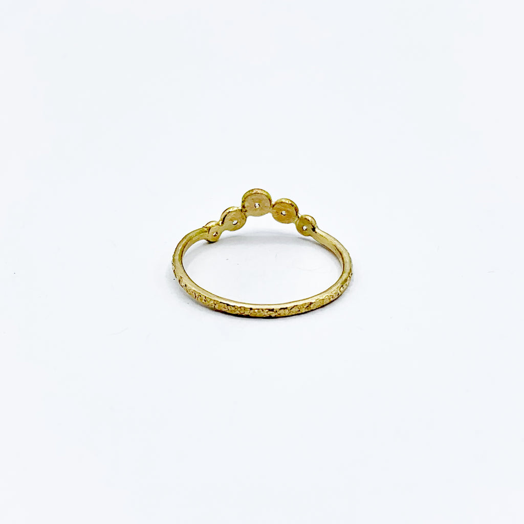 Golden Diamond Diadem Ring