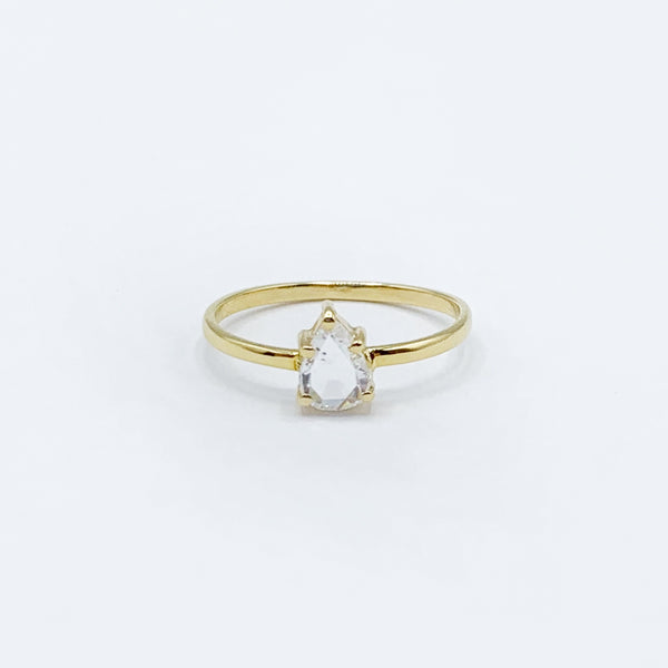 Classic Rose Cut Diamond on a Gold Band