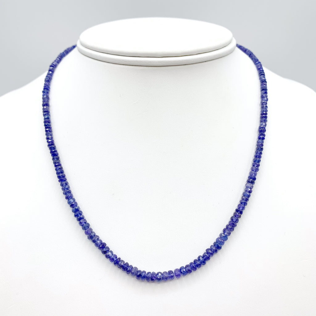 Dazzling Natural Tanzanite Beaded Necklace