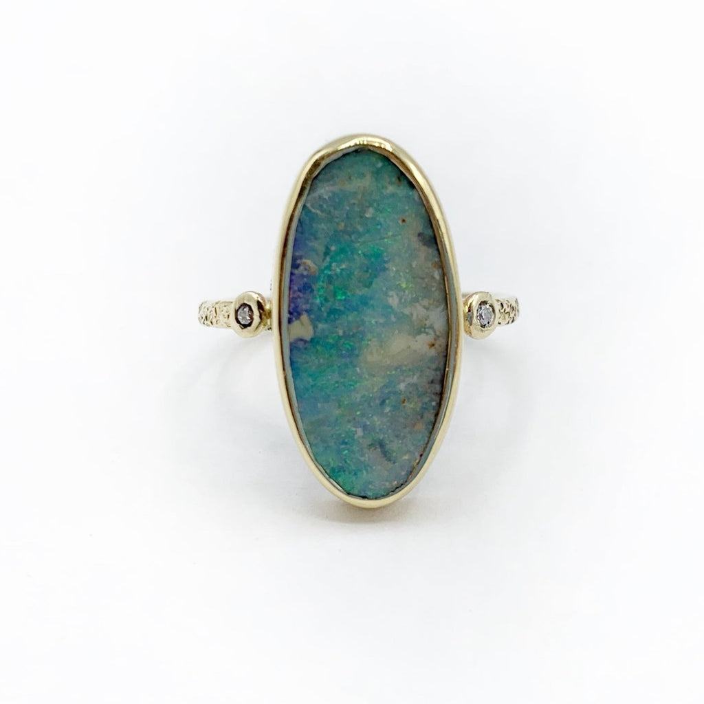 Ocean of Opal with Tiny Diamond Stones