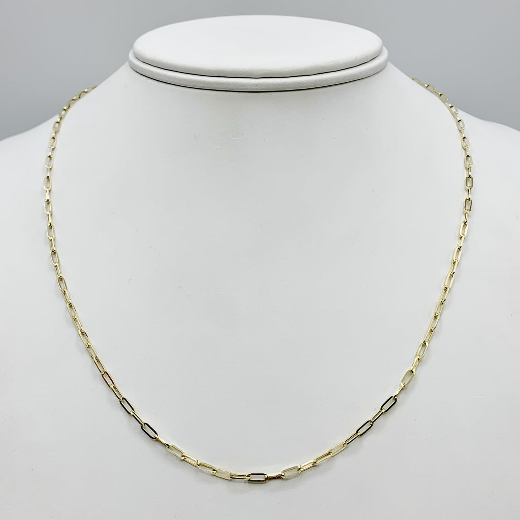 Small Link 14 Karat Gold Fancy Link Chain