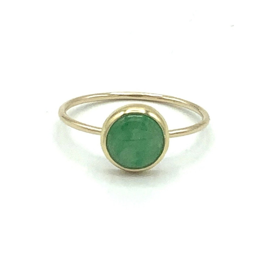 Grassy Green Jade on a Golden Band