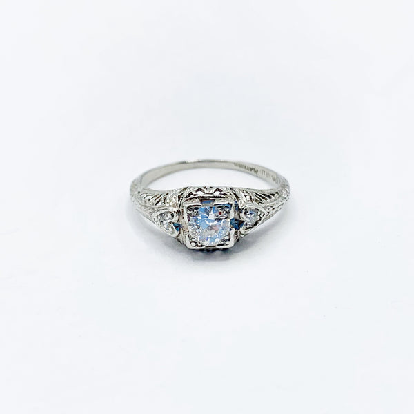 Platinum Diamond Ring 1940's