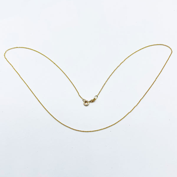 Italian 14 Karat Yellow Gold Fine Cable Chain 16" -also available in 18" and 20”