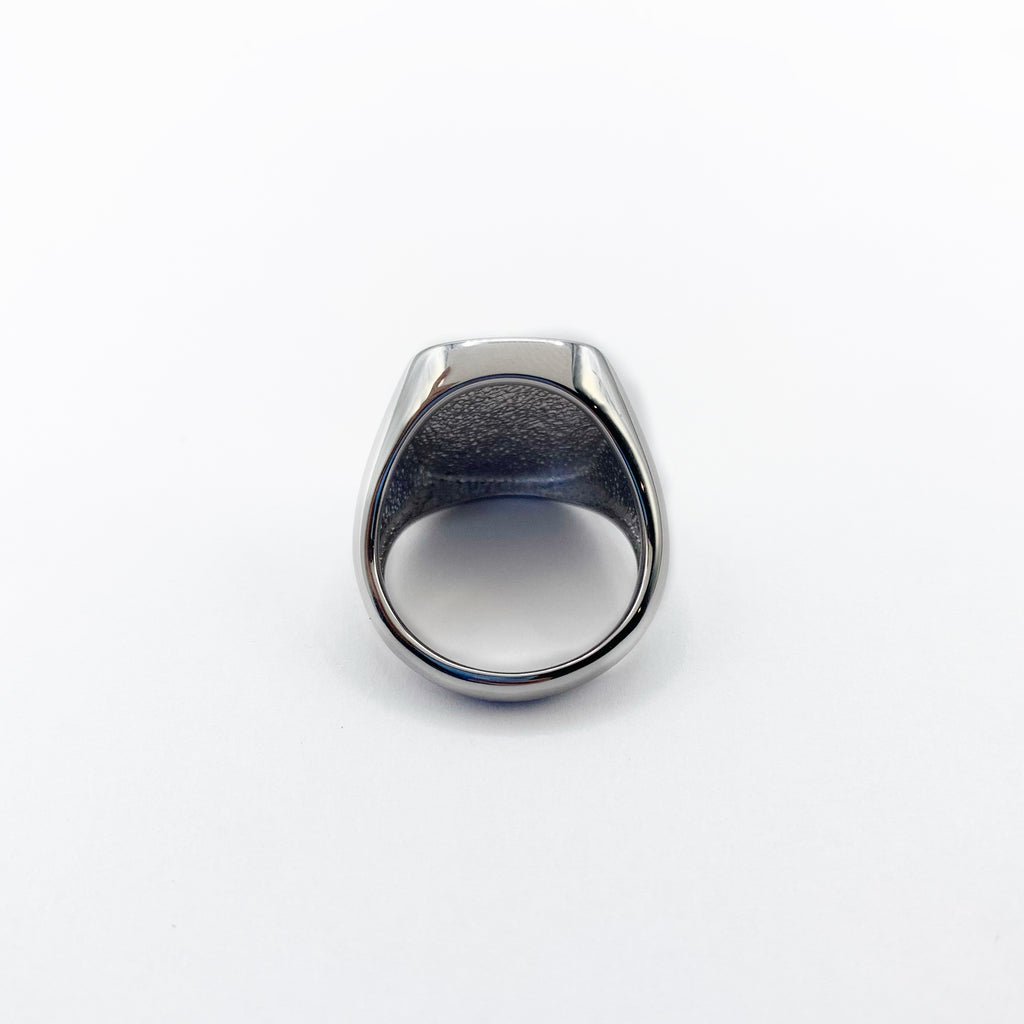 Men’s Sterling Silver Ring with Rectangle Onyx