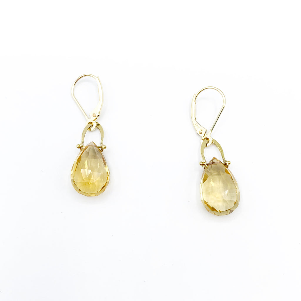 Sunny Citrine Teardrops