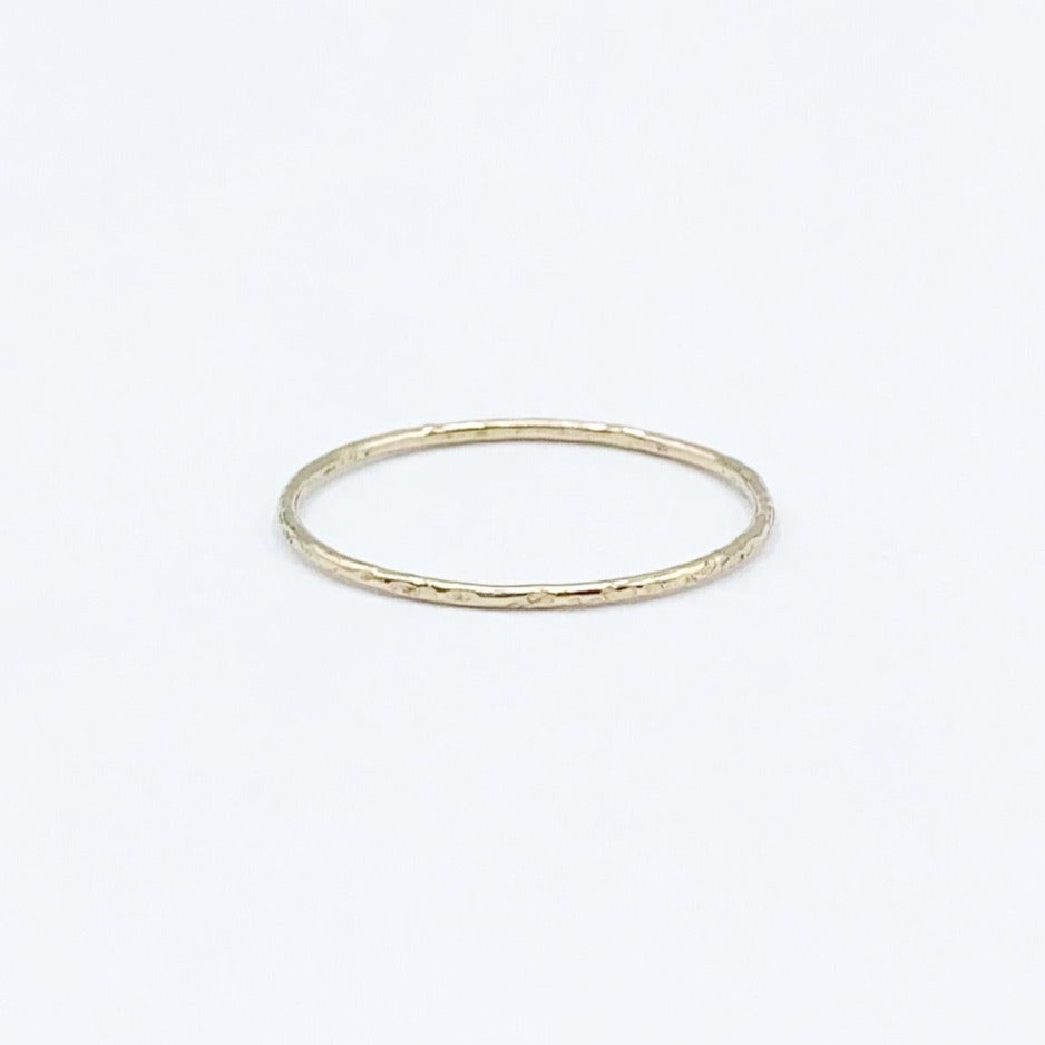 Delicately Textured Golden Band