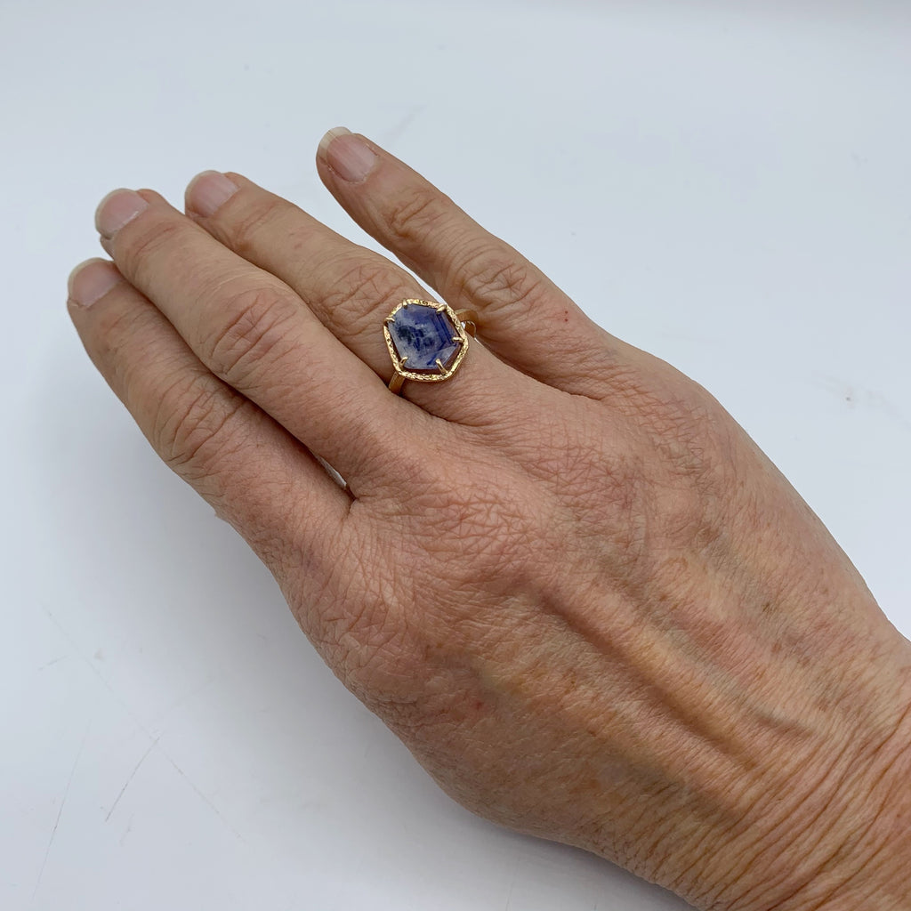 Floating Sapphire Sky Captured in a Golden Atmosphere