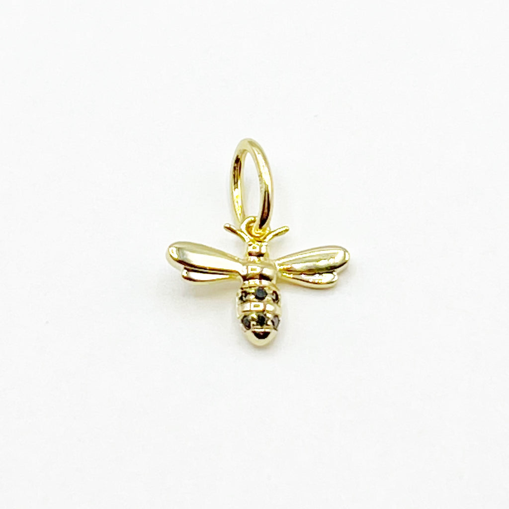 Gold and Diamond Buzzing Bee Charm