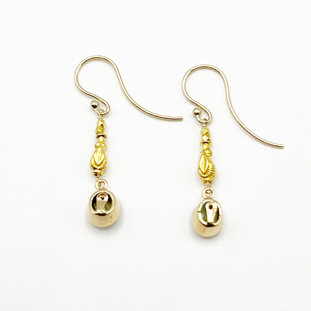 Summer Gold and Green Dangles