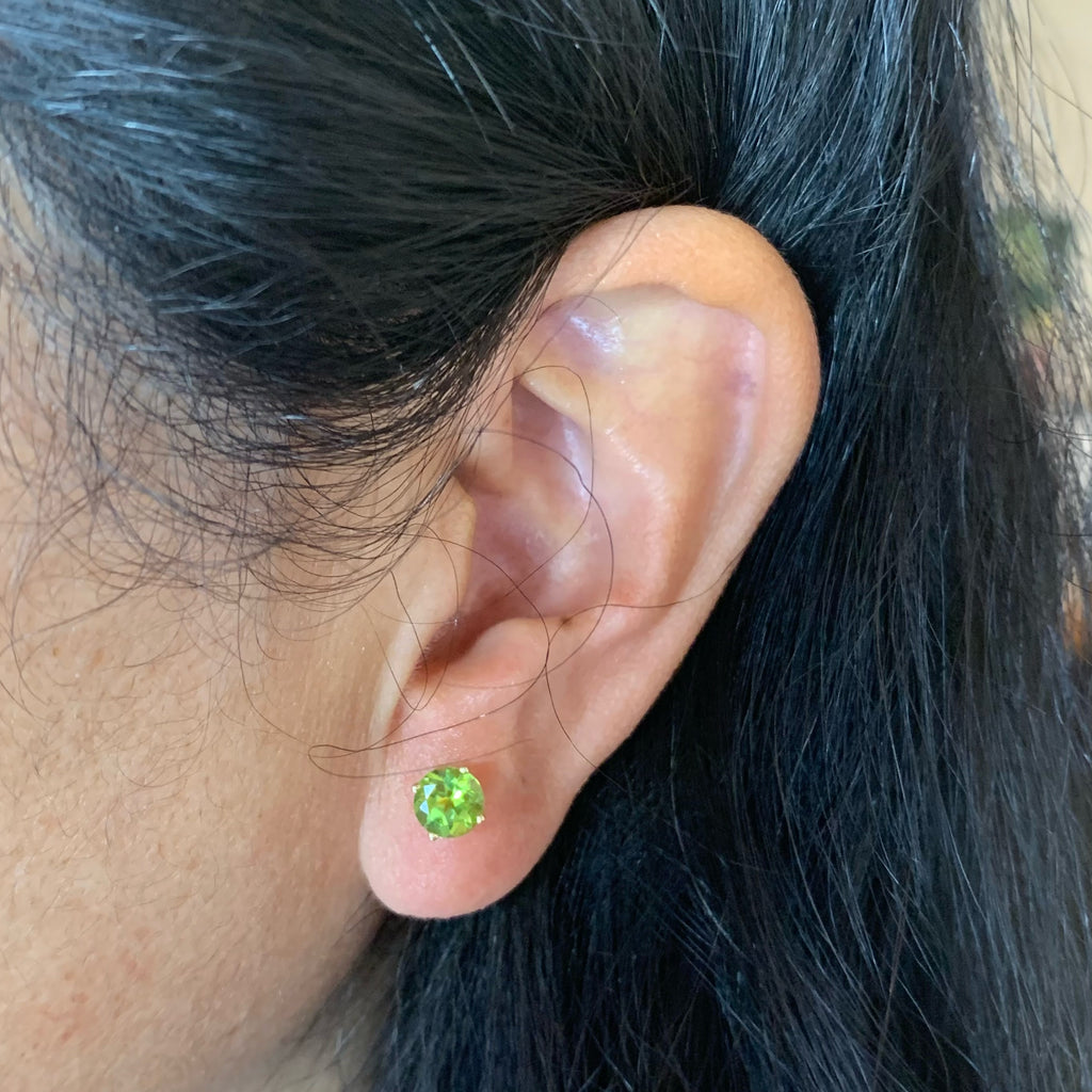 Stud Peridot Earrings