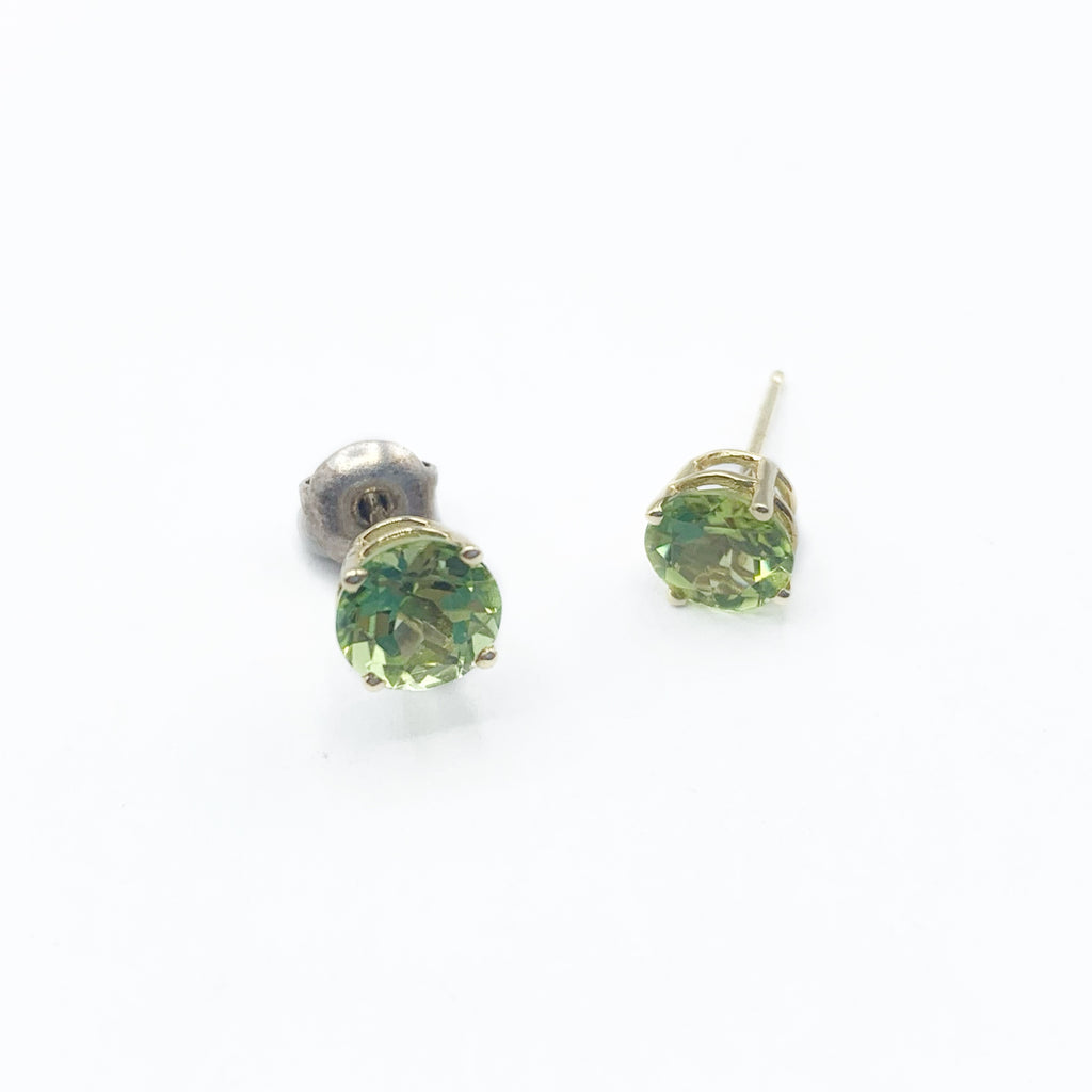 Stud Peridot Earrings