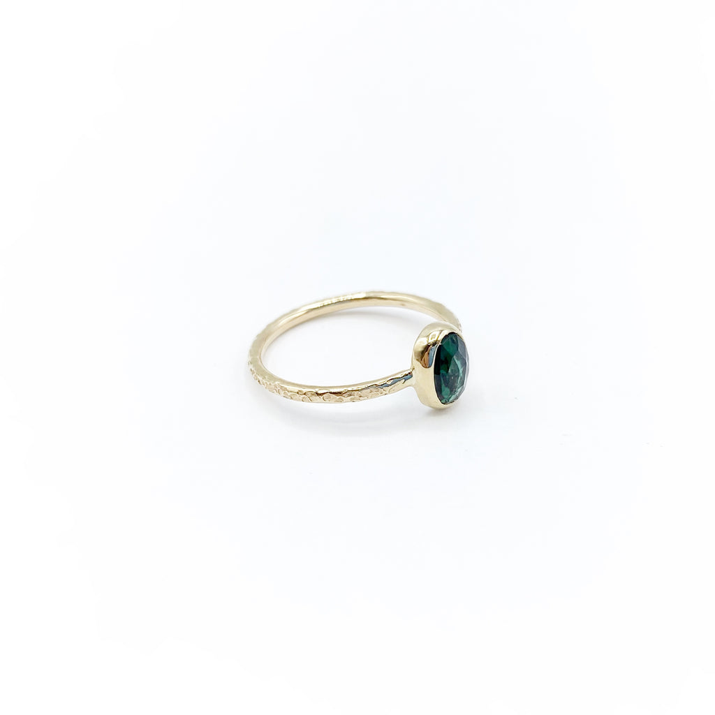 Icy Green Tourmaline on a Circlet of Gold
