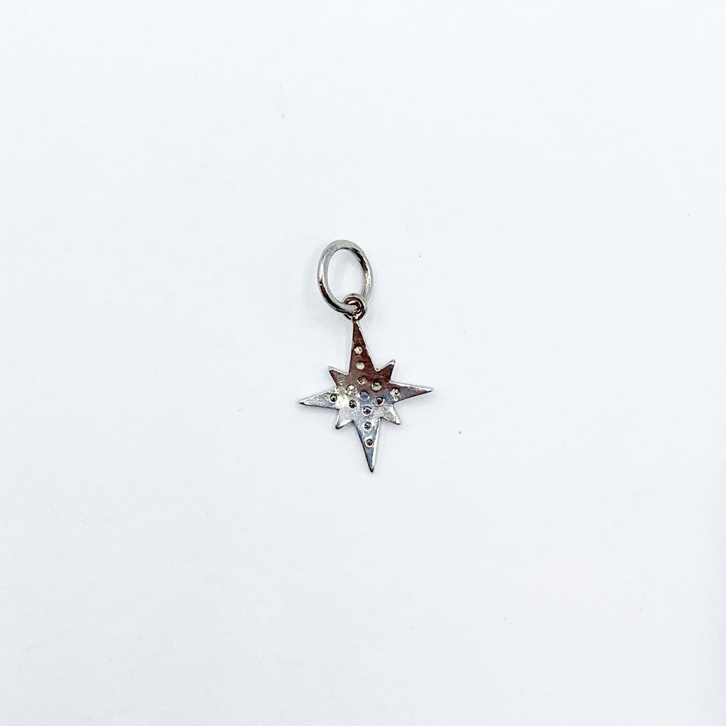 Sterling Silver Star Pendant with Diamonds